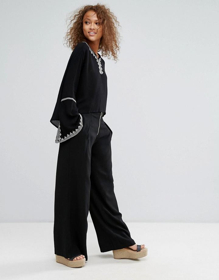 Oeuvre Wide Leg Pants - Black