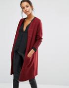 Selected Laua Long Sleeve Knit Cardigan - Red