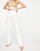 4th + Reckless Wide Leg Suit Pants In White