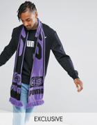 Puma Retro Soccer Scarf In Purple Exclusive To Asos - Purple