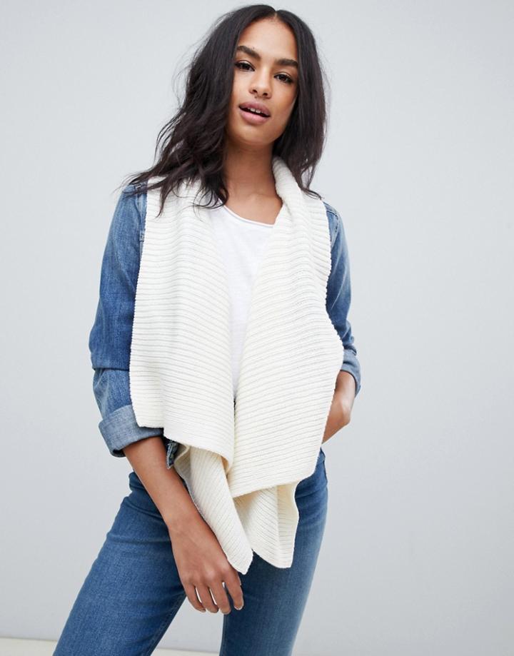 Abercrombie & Fitch Denim Jacket With Built In Scarf - Blue