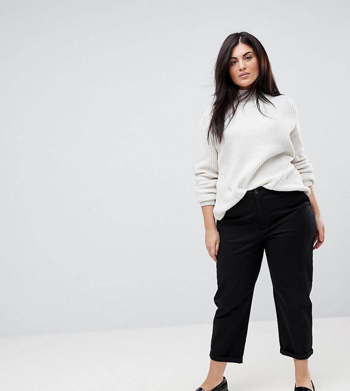 Asos Design Curve Chino Pants In Black