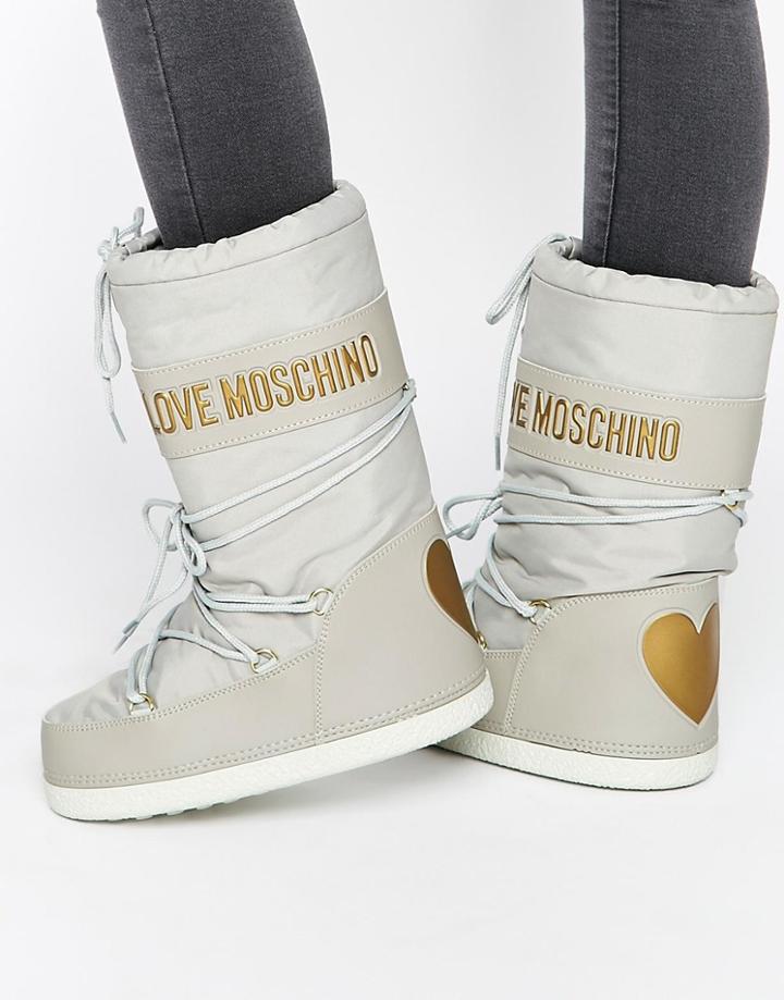 Love Moschino Beige Snow Boots - Beige