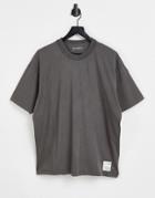 Pull & Bear Overdye T-shirt In Gray - Part Of A Set-grey