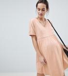 Asos Design Maternity Ultimate Cotton Smock Dress - Multi