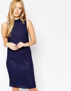 Minimum Gittah Textured Midi Dress In Navy - Navy