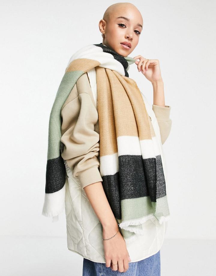 Stradivarius Color Block Scarf-multi