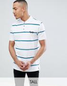 Replika Tall Polo With Stripe - White