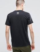 Adidas Originals T-shirt With Back Logo In Black Bq3545 - Black