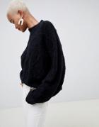 Moves By Minimum Premium Round Neck Sweater - Black