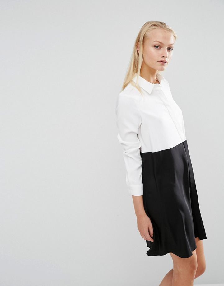 Asos Color Block Shirt Dress - Multi