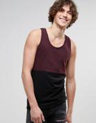 Asos Muscle Tank With Cut And Sew