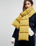 Asos Quilted Scarf - Yellow
