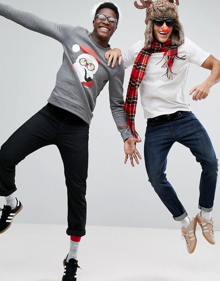 Jack & Jones Originals Holidays Sweat - Gray