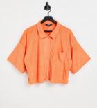 Missguided Plus Terry Shirt Cover Up In Orange - Part Of A Set