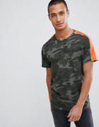 Jack & Jones Core T-shirt With Camo Print - White