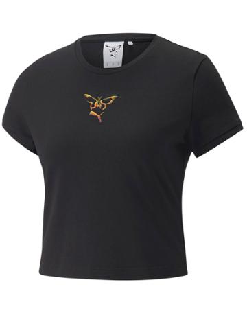 Puma X Dua Lipa Cropped T-shirt In Black