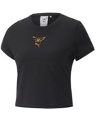 Puma X Dua Lipa Cropped T-shirt In Black