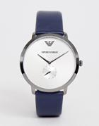 Emporio Armani Ar11214 Modern Slim Leather Watch 42mm-blue