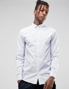 Selected Printed Spot Shirt - White