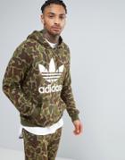 Adidas Originals Hoodie In Camo Bk5884 - Green
