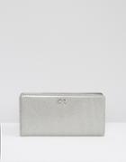 Ted Baker Zip Around Purse In Silver - Silver