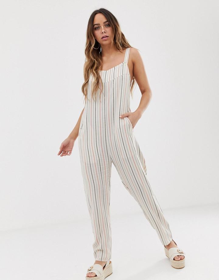 Tavik Elodie Stripe Printed Beach Jumpsuit - Blue