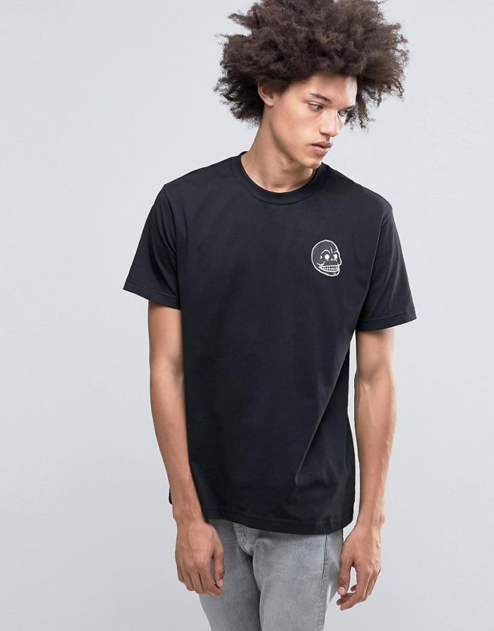 Cheap Monday Fantastic T-shirt Skull Small Black - Black
