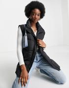Stradivarius Oversized Padded Vest In Black