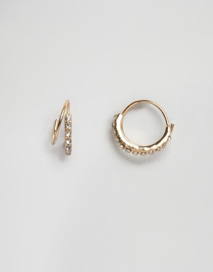 Pieces Filipa Through & Through Earrings - Gold