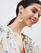 Ashiana Hoop Earrings - White