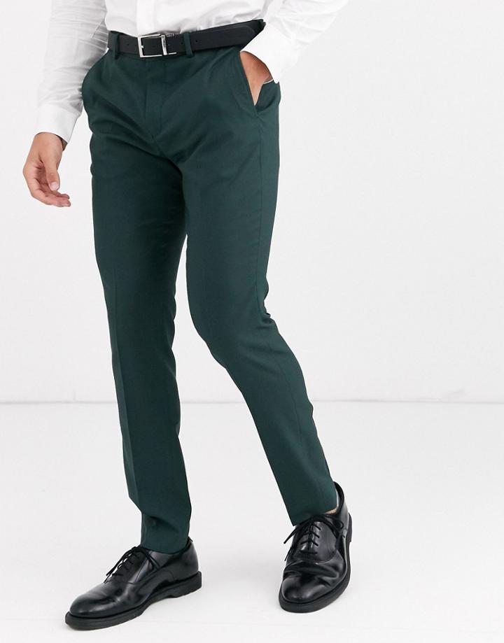 Jack & Jones Premium Slim Fit Suit Pants In Green