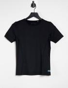 Asos 4505 Fitted T-shirt With Seam Detail-blues