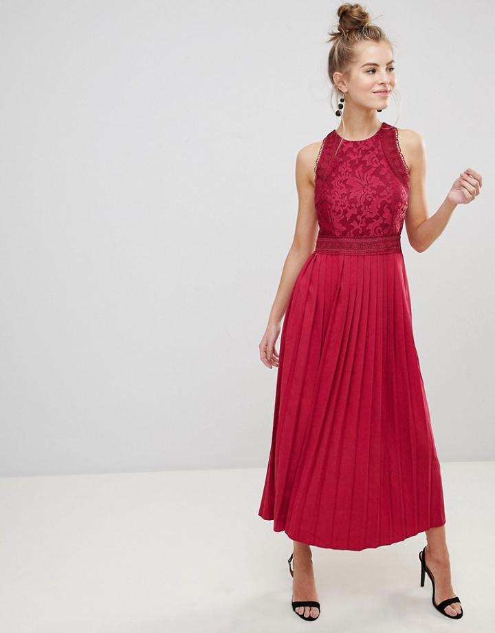 Little Mistress Baroque Lace Dress - Pink