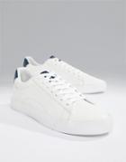 Bershka Sneaker In White With Slogan - White