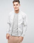 Hollister Bomber Jacket Stretch In Gray - Gray