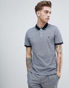 Original Penguin Multi Tipped Pique Polo Small Logo In Navy Melange - Navy