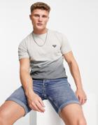 Threadbare Dip Dye T-shirt In Charcoal-blues