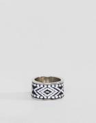 Icon Brand Geo-tribal Band Ring In Silver - Silver