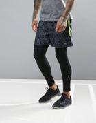 Saucony Running Throttle Printed Shorts In Gray Sa81279-crbp - Gray