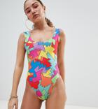 Jade Clark X Tara Khorzad Print Clash Swimsuit - Multi