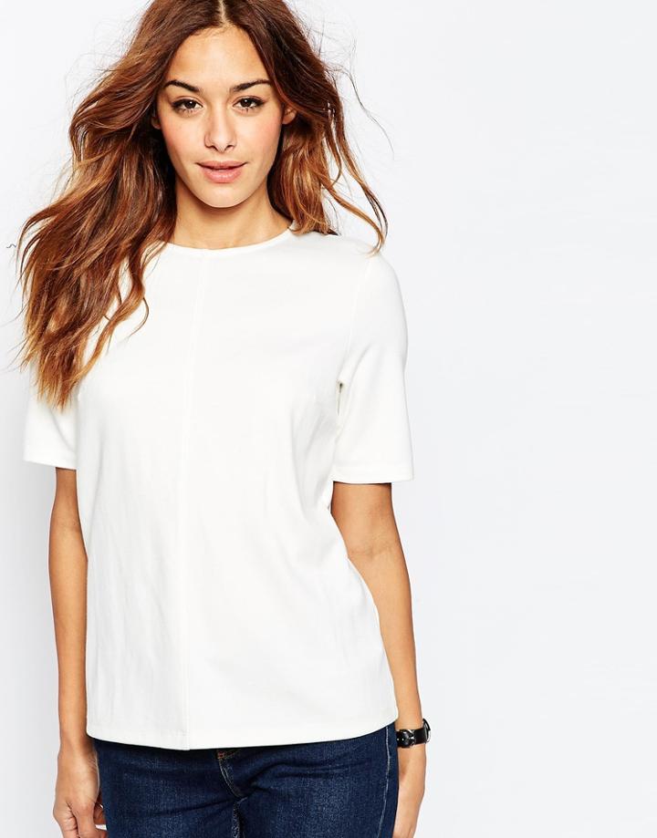Asos The Ponte Top - Ivory