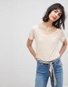 Vero Moda Round Neck T-shirt - Cream