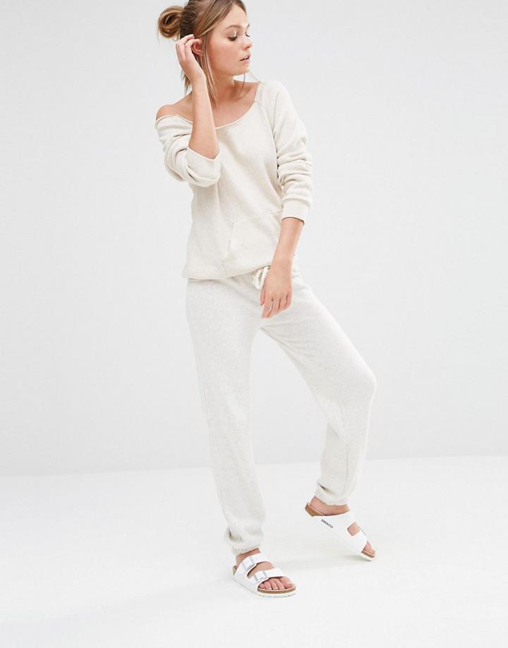 Ocean Drive Oatmeal Scrunch Bottom Sweatpants - Navy