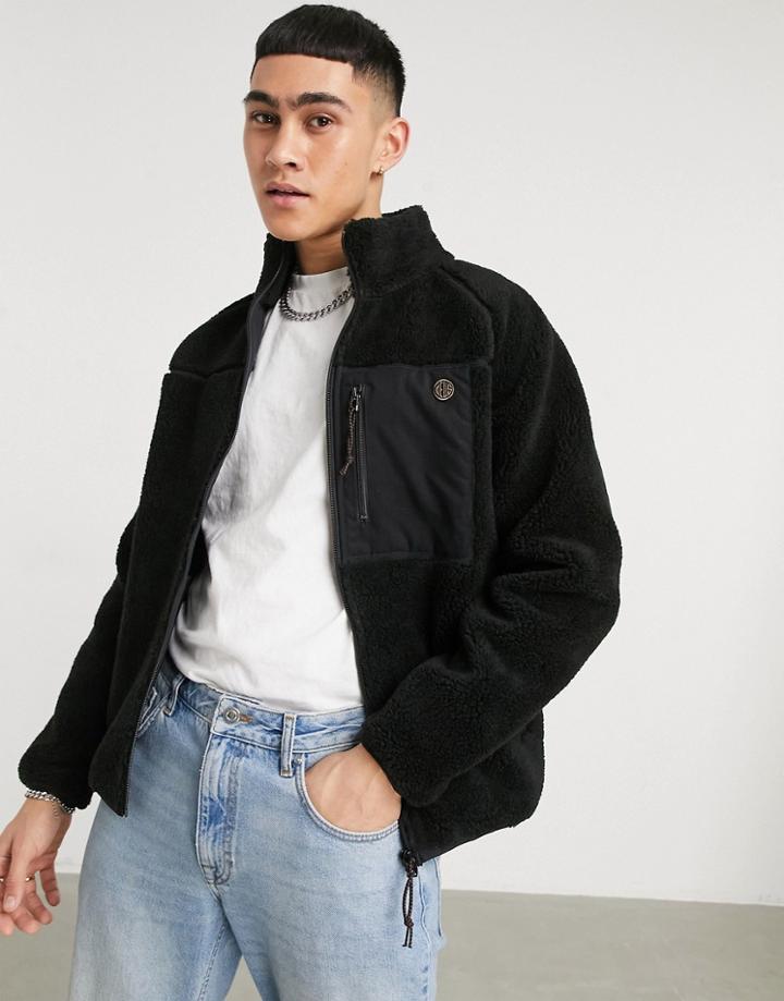 Deus Ex Machina Mackay Sherpa Fleece Jacket In Black