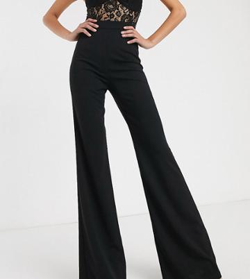 Club L London Tall High Waist Bootcut Pants In Black