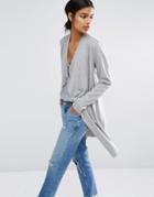 Y.a.s Evita Unlined Throw-on Coat - Gray