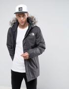 The North Face Zaneck Detachable Faux Fur Hood Jacket In Gray - Gray