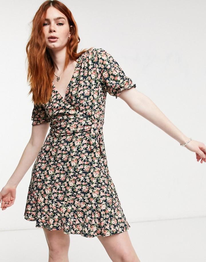 Oasis Ditsy Broderie Dress-multi