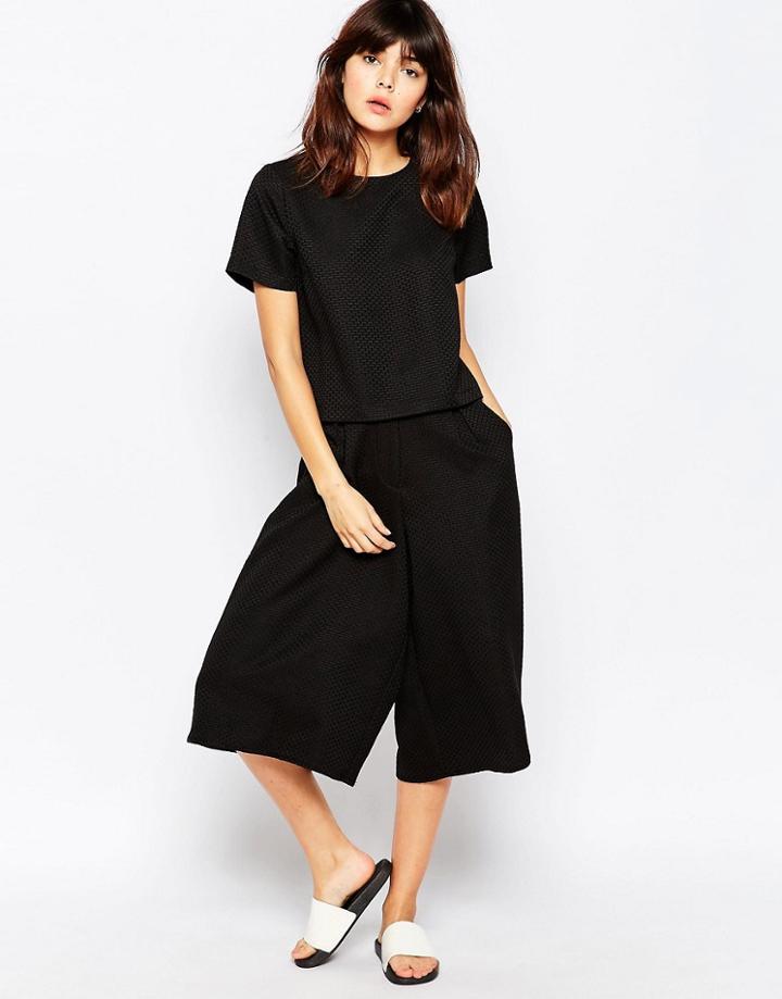 Native Youth Jaquard Smart Culotte - Black